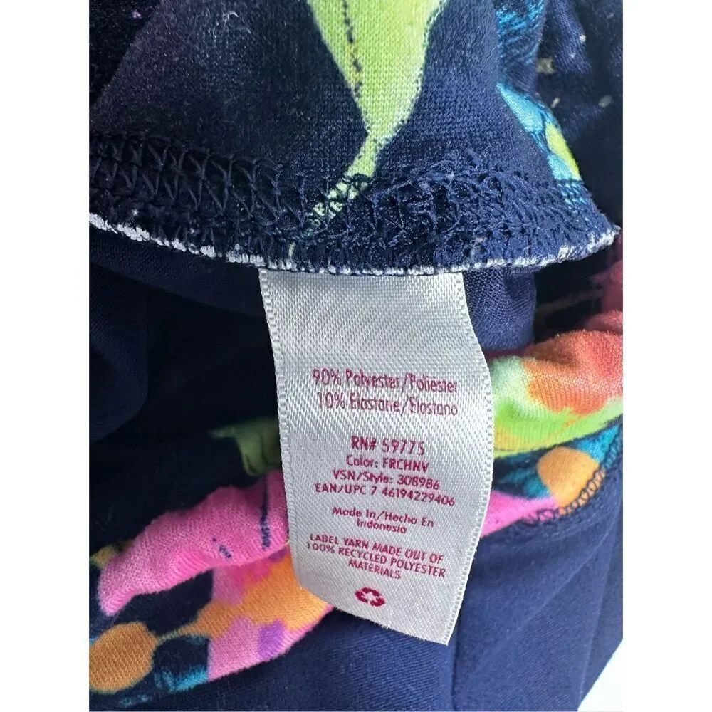 Justice Girls Shorts Logo Printed Navy Blue Pink Size M (10)